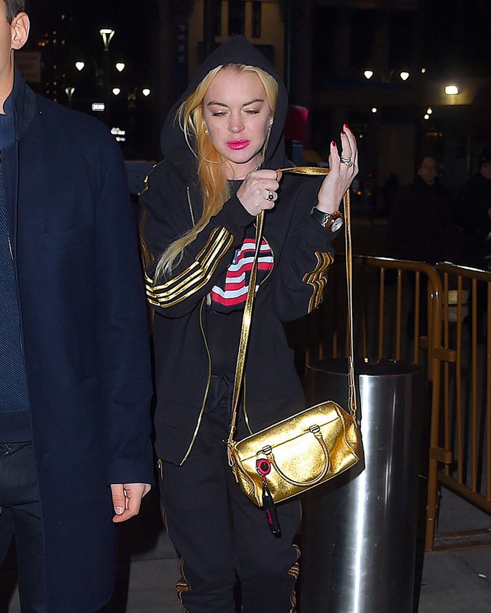 Lindsay Lohan 2017 Saint Laurent Classic Duffel Bag
