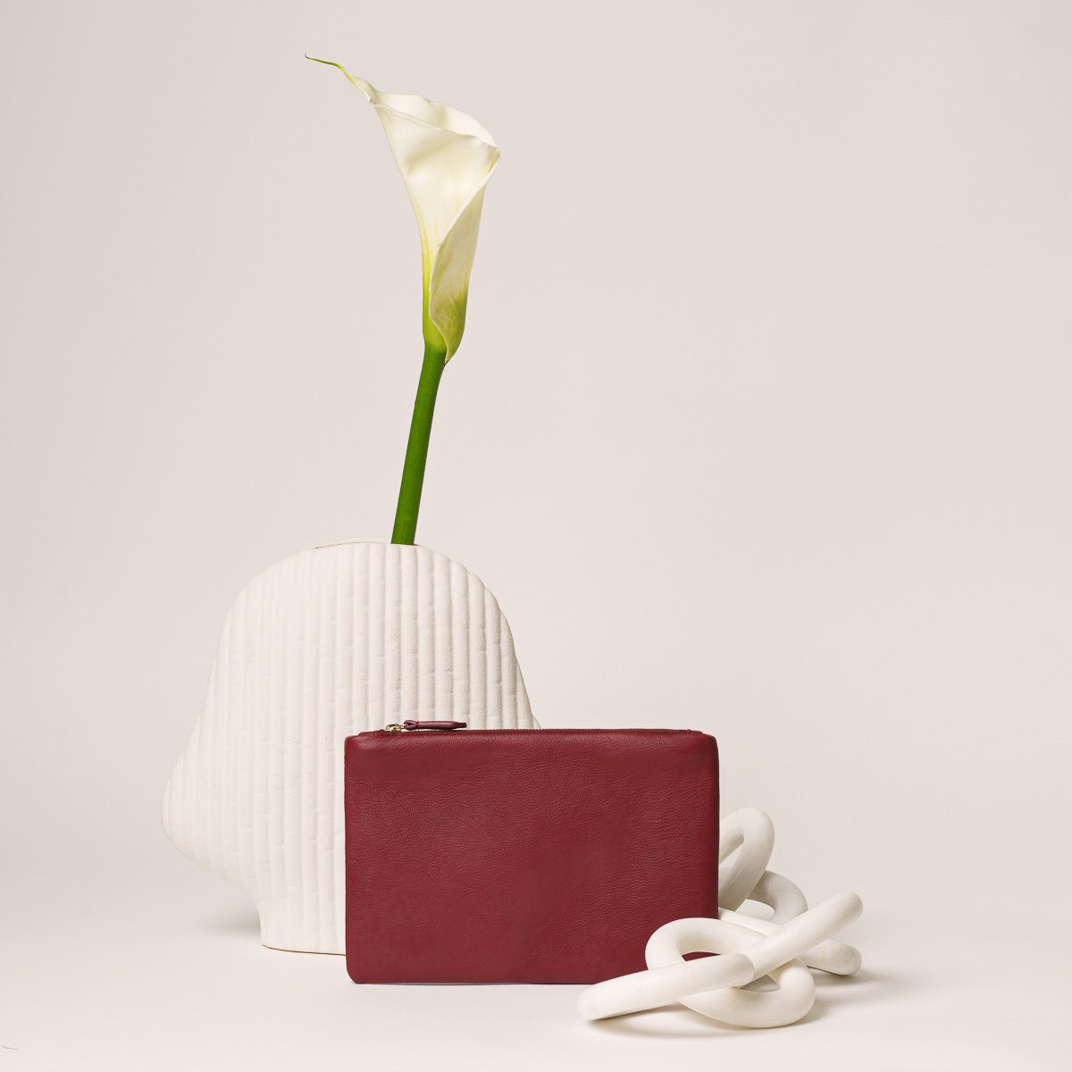 M+V Pouch Small Burgundy