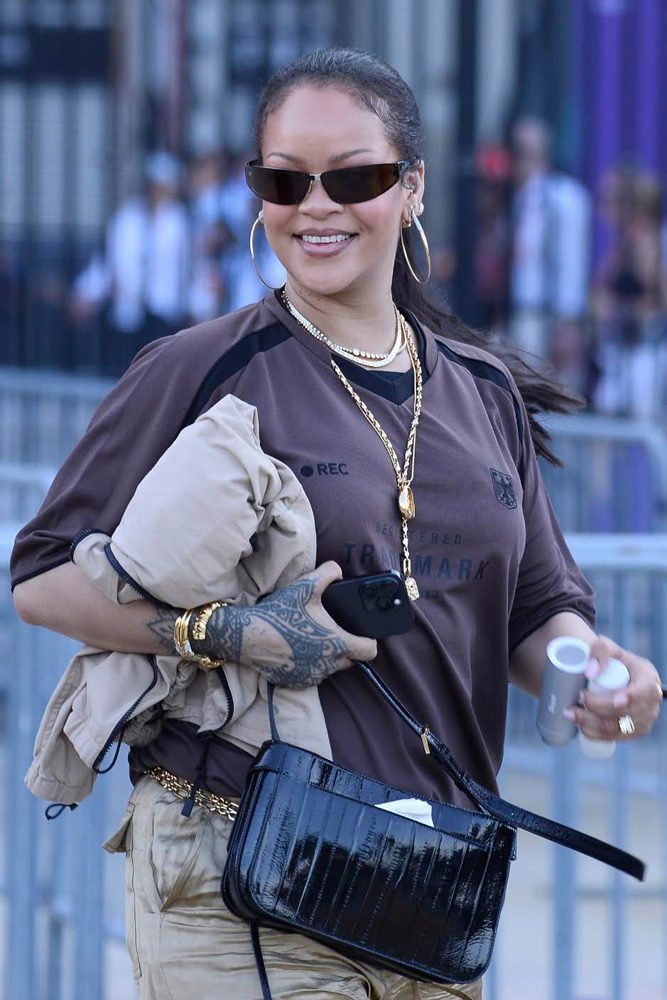 Celebrity Bag Lovers Celebrated Spain's FIFA World Cup Win With Bags From Chanel, Gucci, and More 10 Rihanna Ferragamo Bag FIFA World Cup