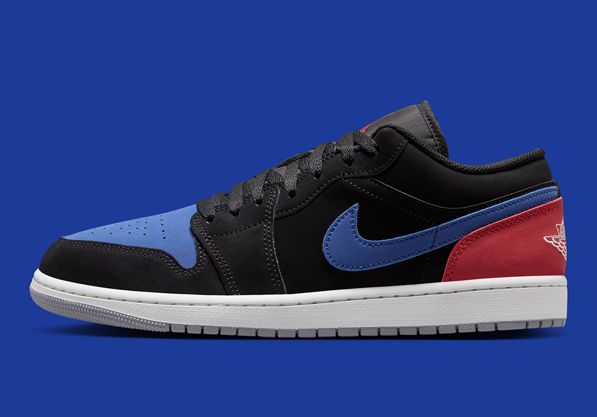 Air Jordan 1 Low Black True Blue Varsity Red Summit White 553558 049 2