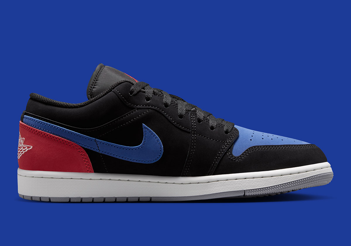 Air Jordan 1 Low Black True Blue Varsity Red Summit White 553558 049 4