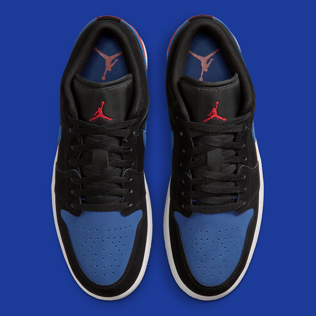 Air Jordan 1 Low Black True Blue Varsity Red Summit White 553558 049 5