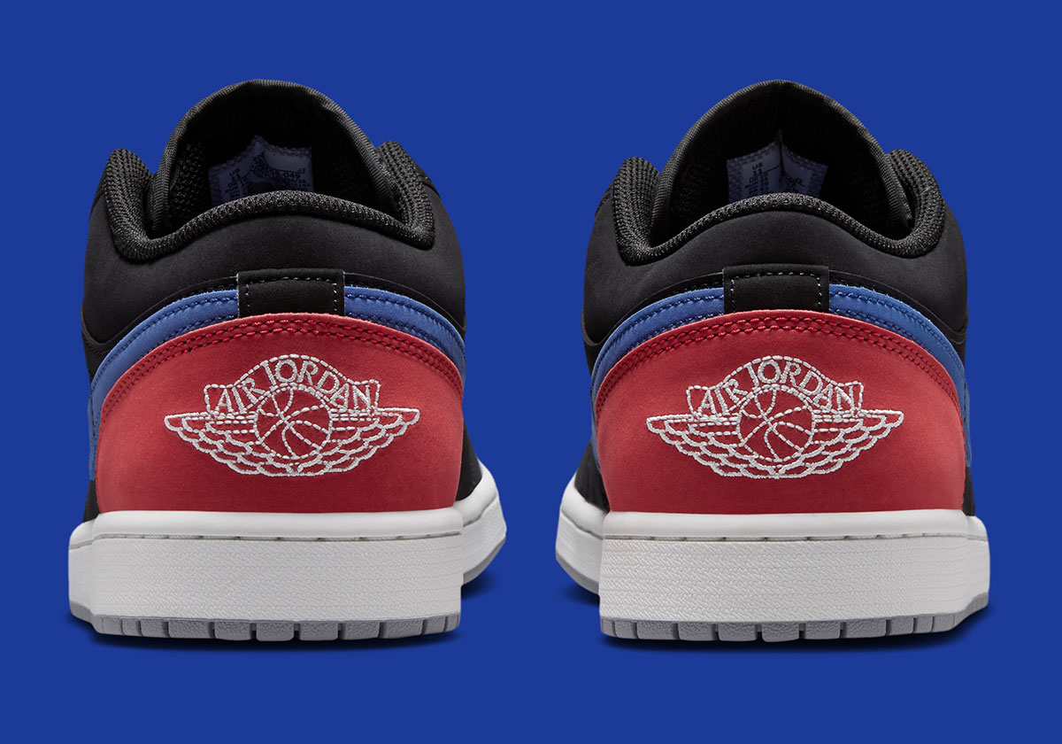 Air Jordan 1 Low Black True Blue Varsity Red Summit White 553558 049 7