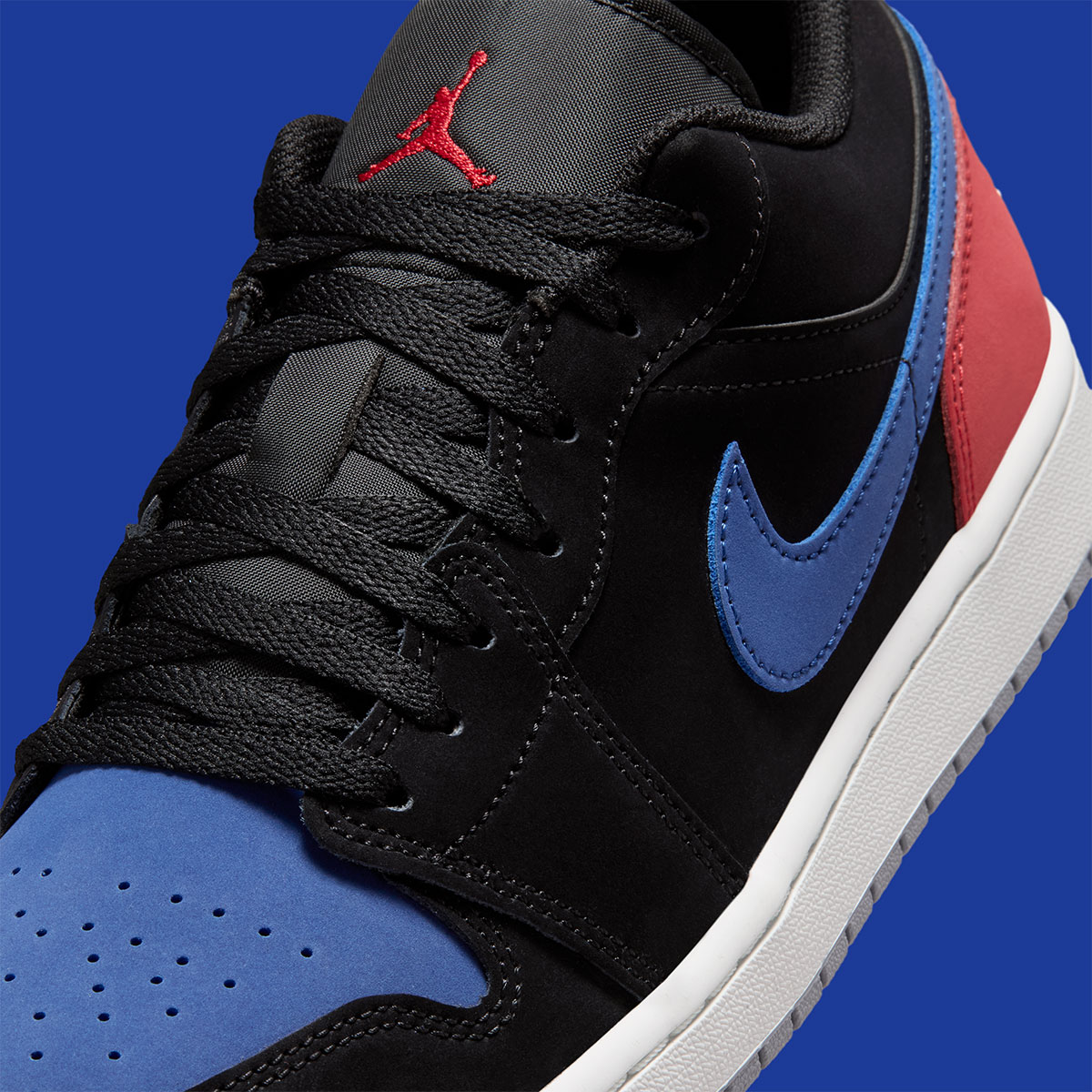 Air Jordan 1 Low Black True Blue Varsity Red Summit White 553558 049 8