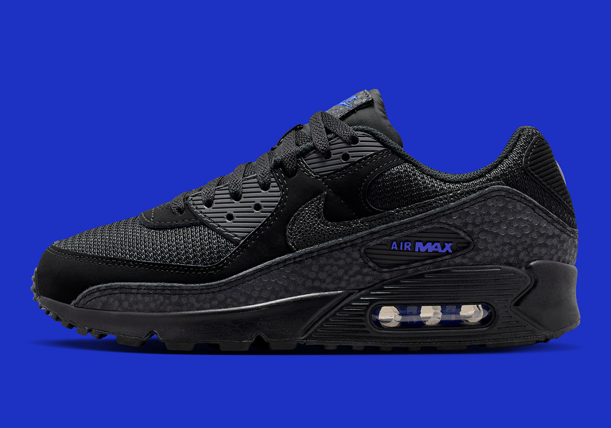 Nike Air Max 90 Black Dark Smoke Grey Old Royal Iv4454 010 1