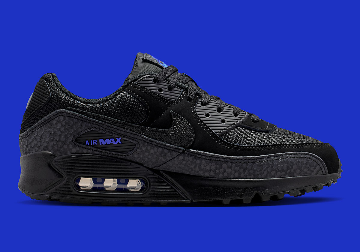 Nike Air Max 90 Black Dark Smoke Grey Old Royal Iv4454 010 3