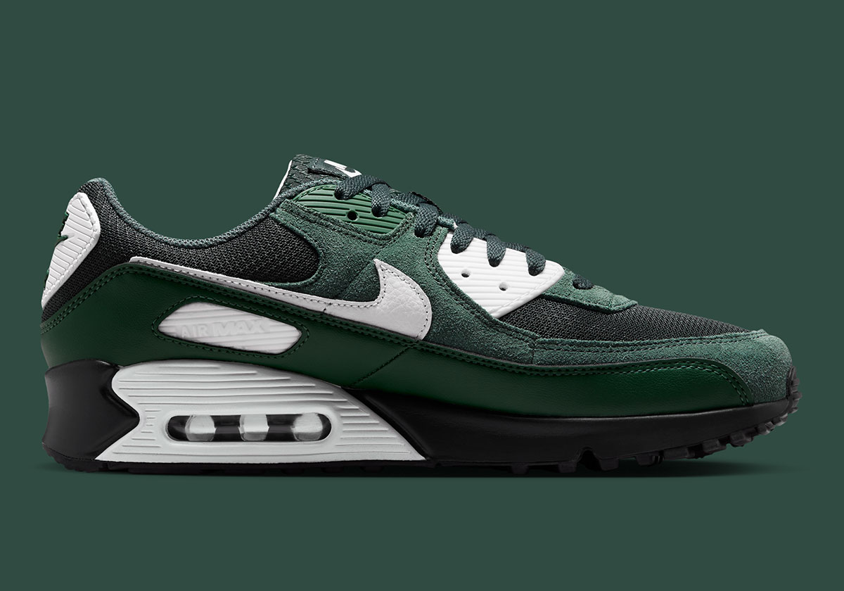 Nike Air Max 90 Black Spruce Vintage Green Fir Summit White Ix4089 317 4