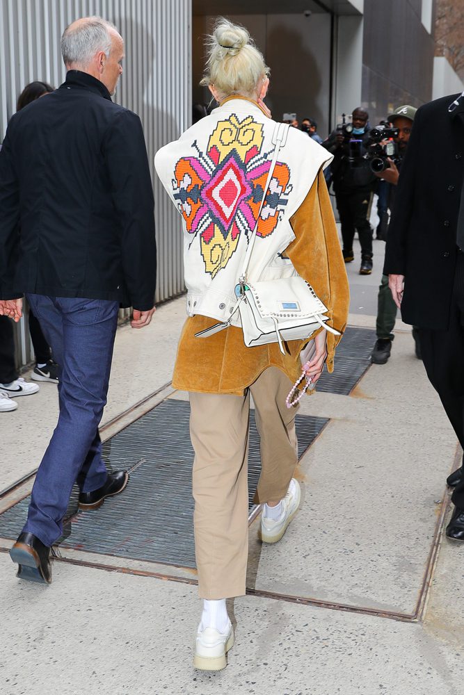 The Many Bags of Gigi Hadid, Part II 10 Gigi Hadid Prada Etiquette With Studs 2