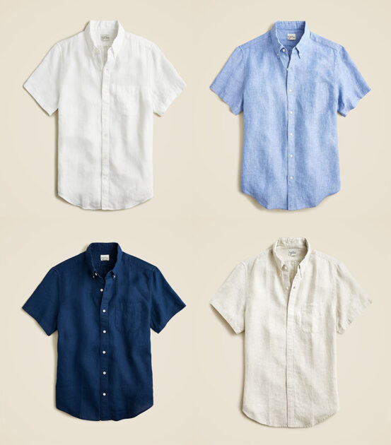 Baird McNutt Short Sleeve Irish linen shirts