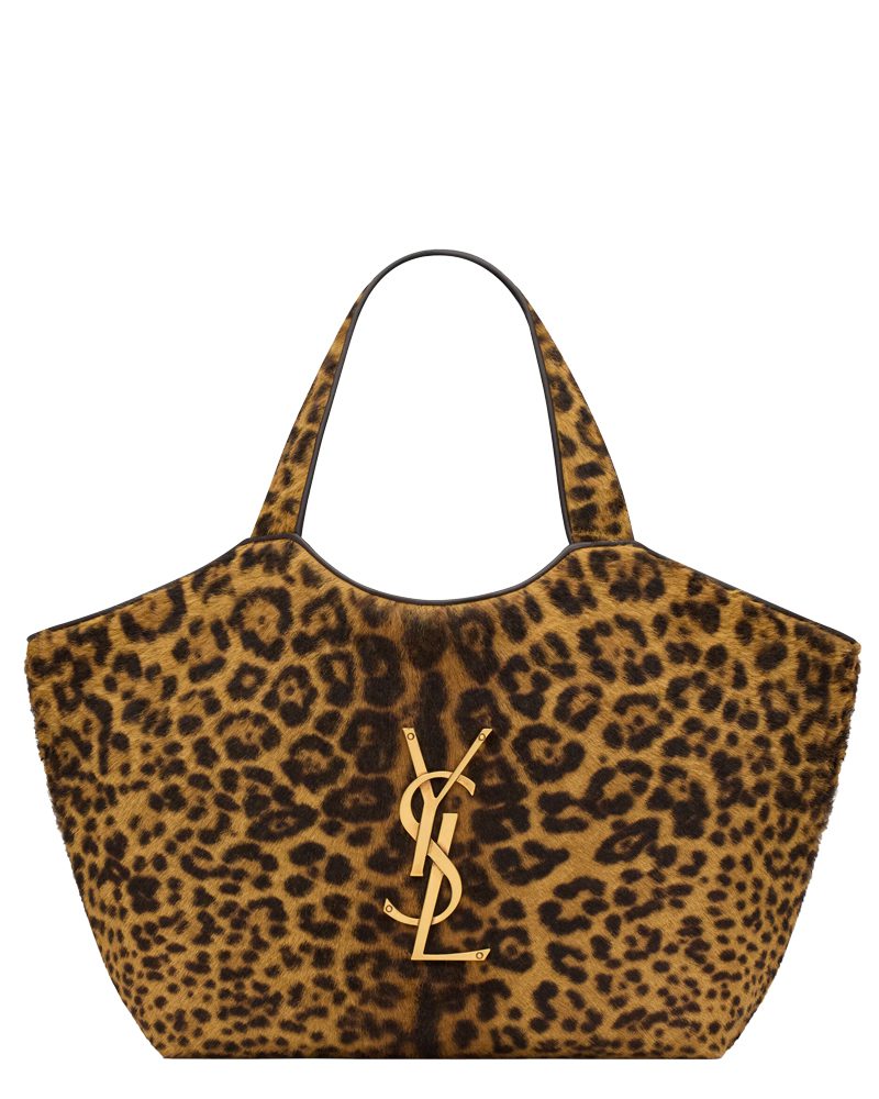 Saint Laurent Icare Leopard Tote