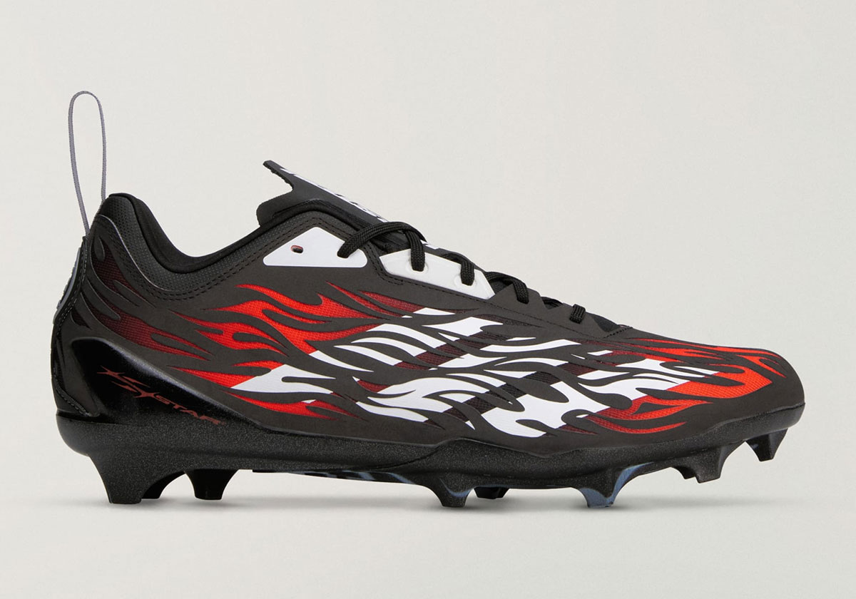 Hellstar Adidas Electric Ii Football Cleat Black Red La6357 3