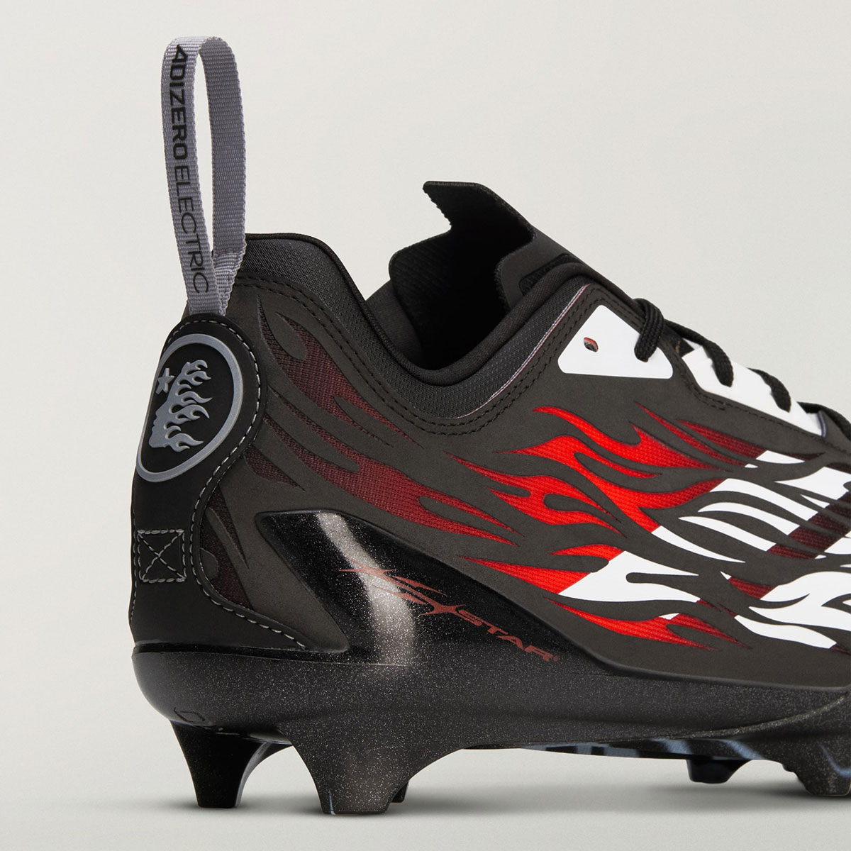 Hellstar Adidas Electric Ii Football Cleat Black Red La6357 6