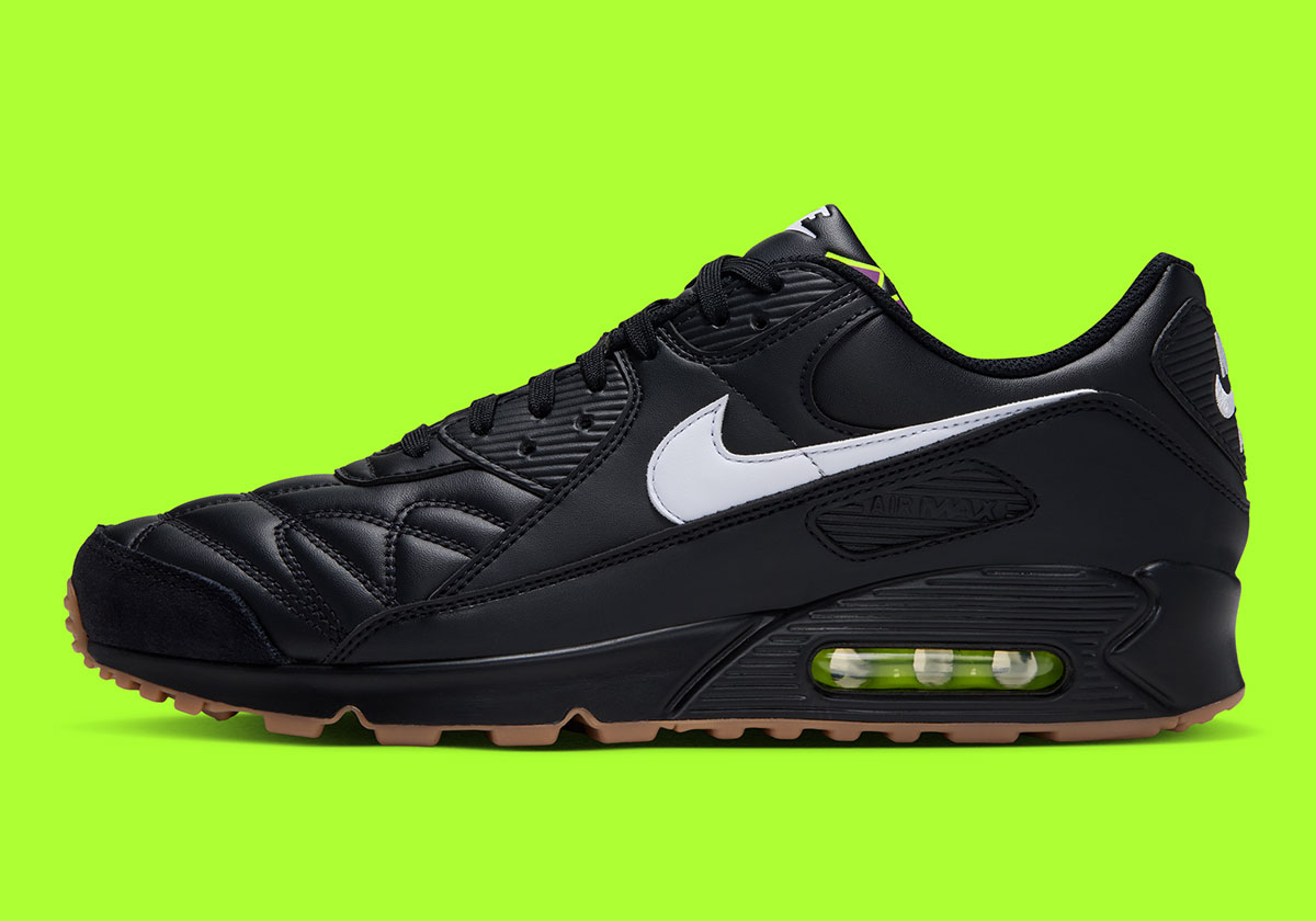 Nike Air Max 90 Premium Black Volt Iq7129 001 2