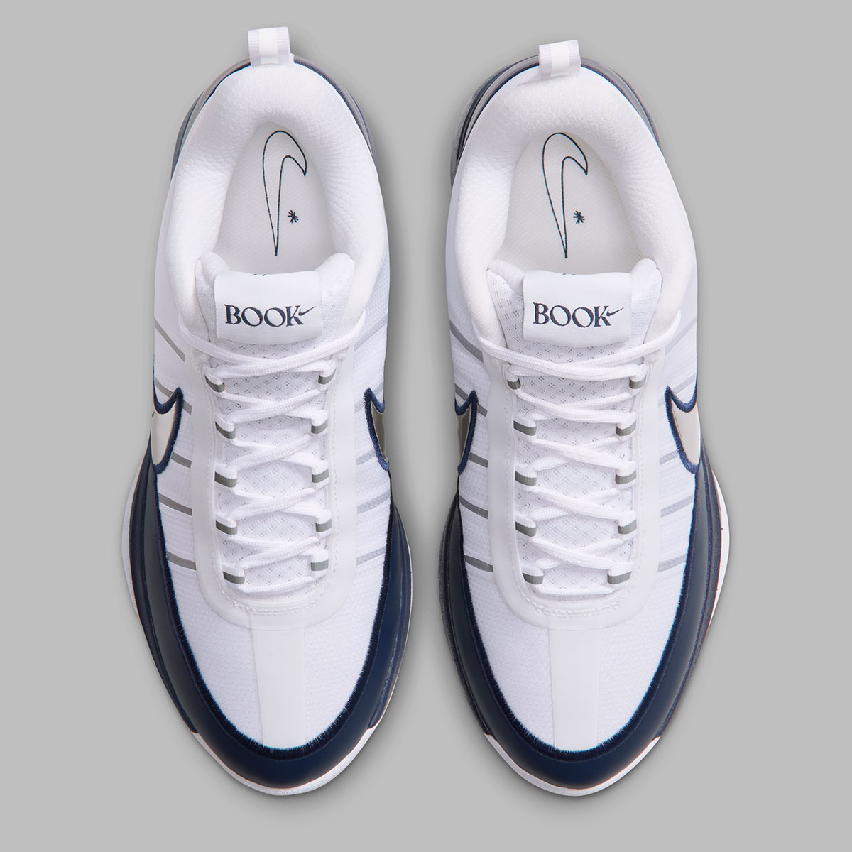 Nike Book 2 Tb White Midnight Navy Metallic Silver Iz2372 107 5