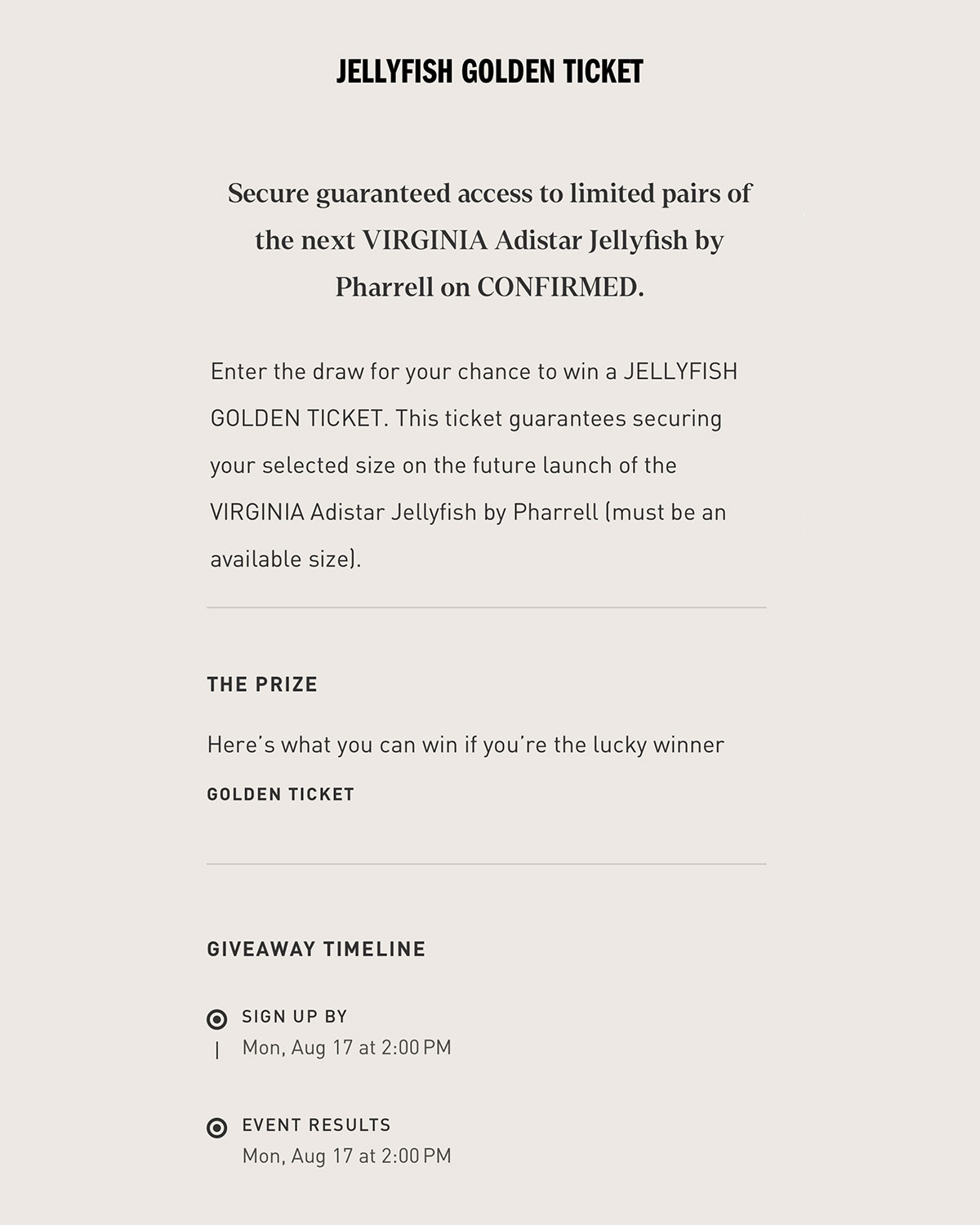 Pharrell Adidas Jellyfish Golden Ticket 1