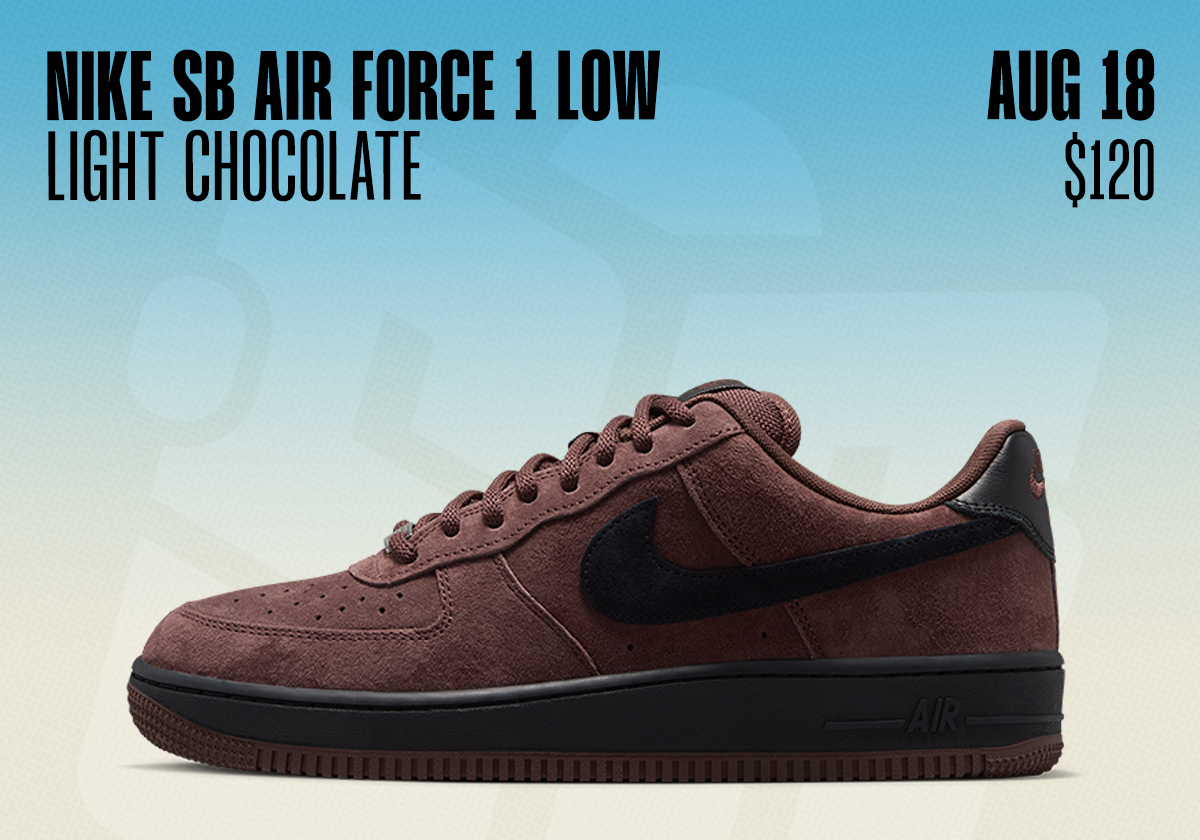 Sneaker Releases August 16 August 22 2026 Nike Sb Air Force 1 Low Light Chocolate
