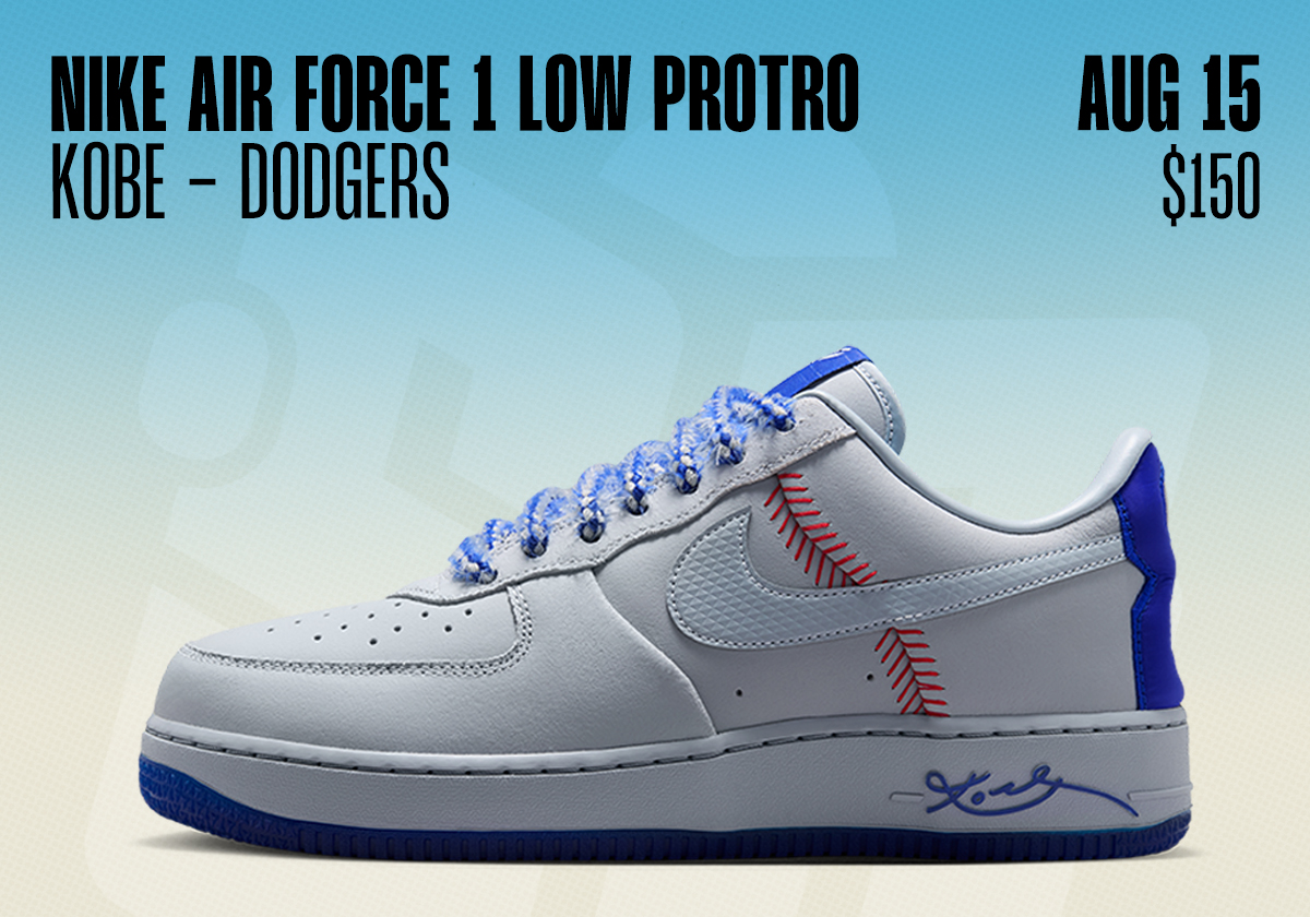 Sneaker Releases August 9 August 15 2026 Nike Air Force 1 Protro Dodgers
