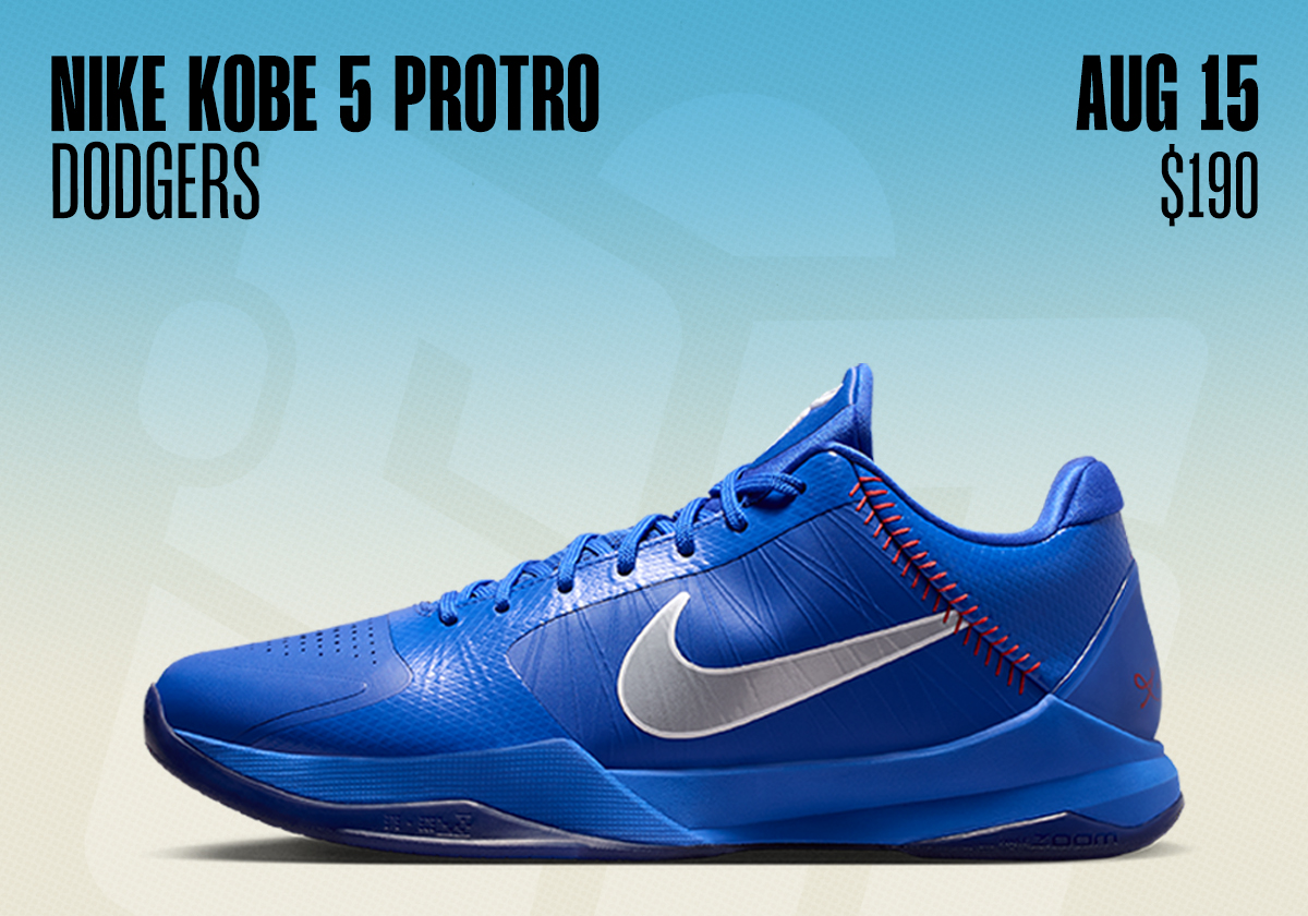 Sneaker Releases August 9 August 15 2026 Nike Kobe 5 Dodgers