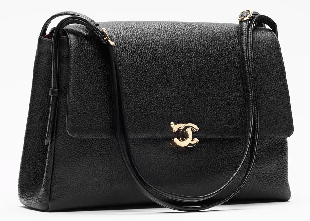 Chanel Maxi Flap Grained Calfskin Black