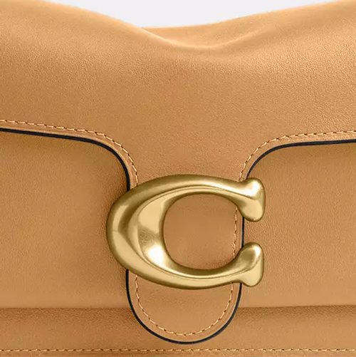 Coach Tabby Shoulder Bag 26 in natural grain leather Brass Biscuit