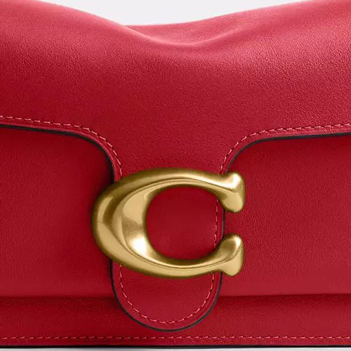 Coach Tabby Shoulder Bag 26 in natural grain leather Brass Poppy