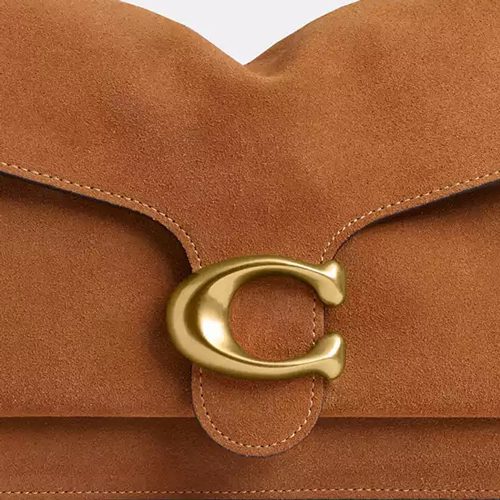 Coach Tabby Shoulder Bag 36 in suede Brass Caramel