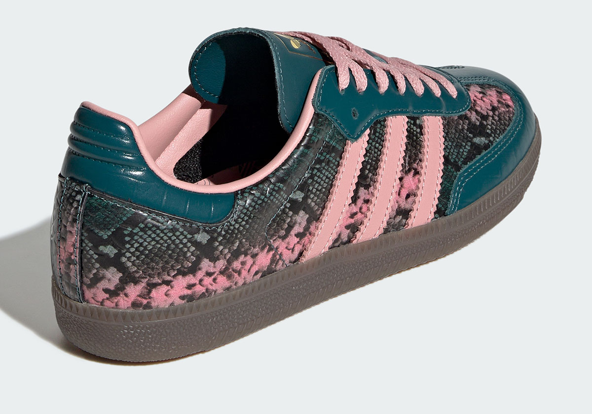 Adidas Samba Snakeskin Rich Green Wonder Mauve Gold Metallic Kk2473 5