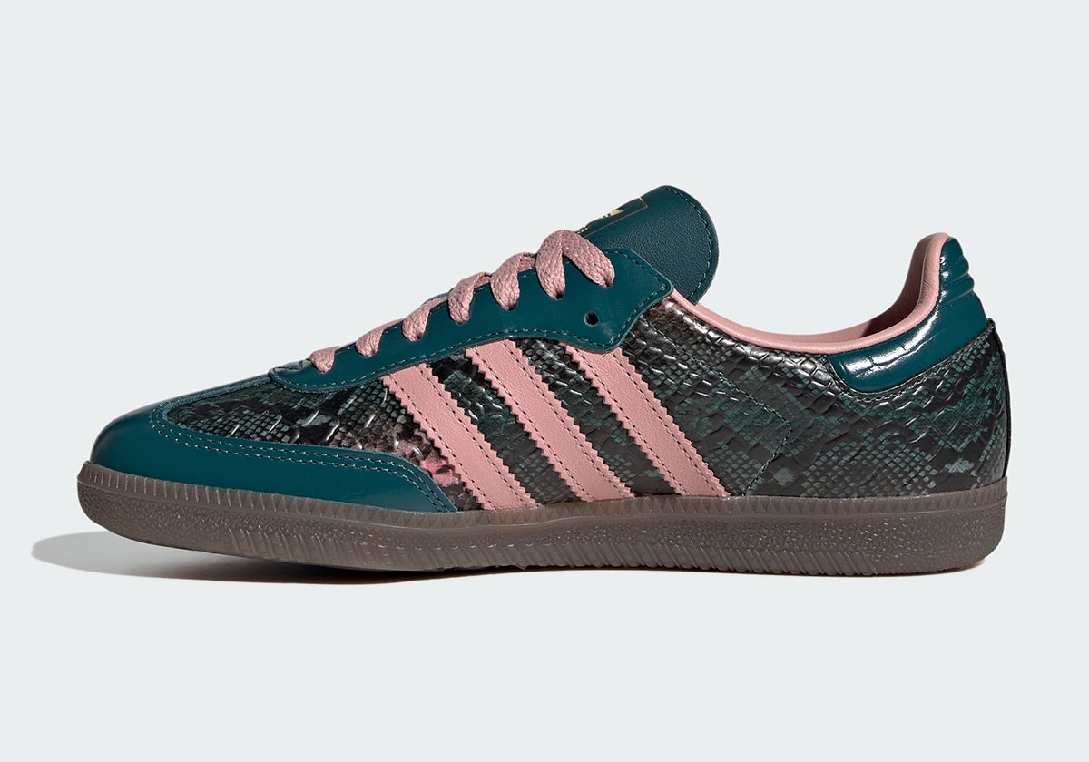 Adidas Samba Snakeskin Rich Green Wonder Mauve Gold Metallic Kk2473 6
