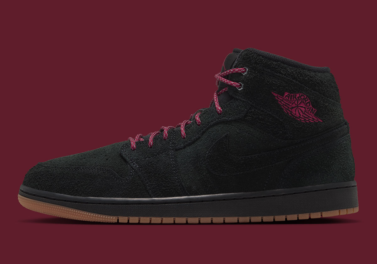 Air Jordan 1 Mid Black Gum Medium Brown Team Red Iq5491 001 2