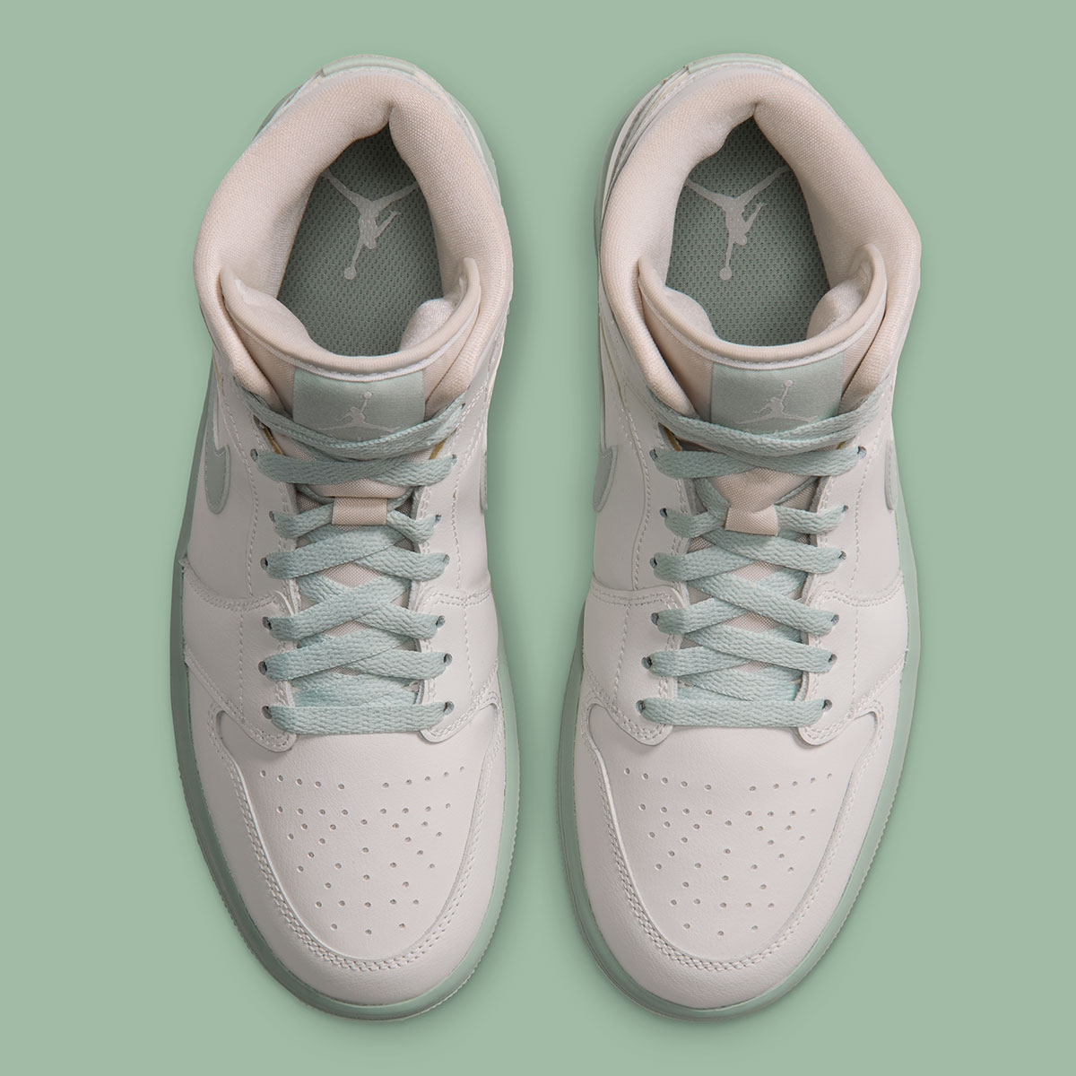 Air Jordan 1 Mid Sail Pistachio Frost Bq6472 124 4
