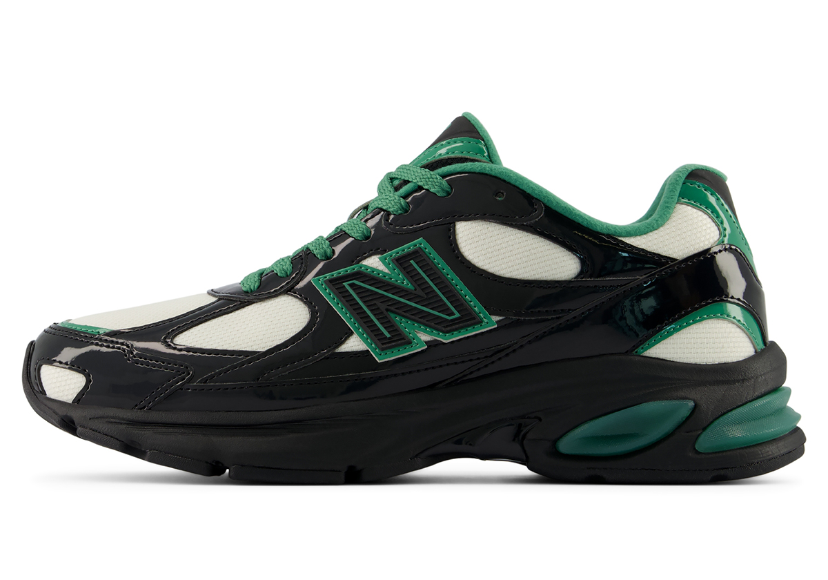 New Balance 2010 Black Green Patent Leather U20104cj 5