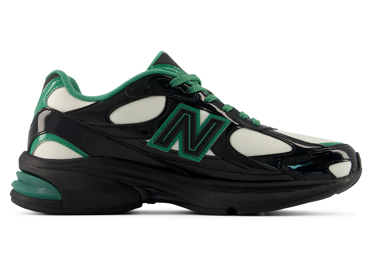 New Balance 2010 Black Green Patent Leather U20104cj 6