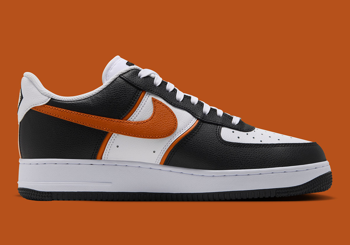 Nike Air Force 1 Low Black White Campfire Orange Iq0187 002 4