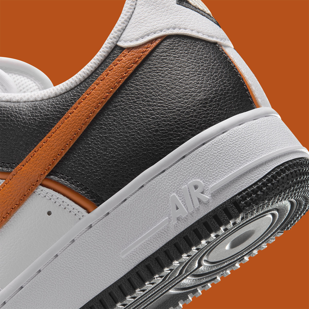 Nike Air Force 1 Low Black White Campfire Orange Iq0187 002 9
