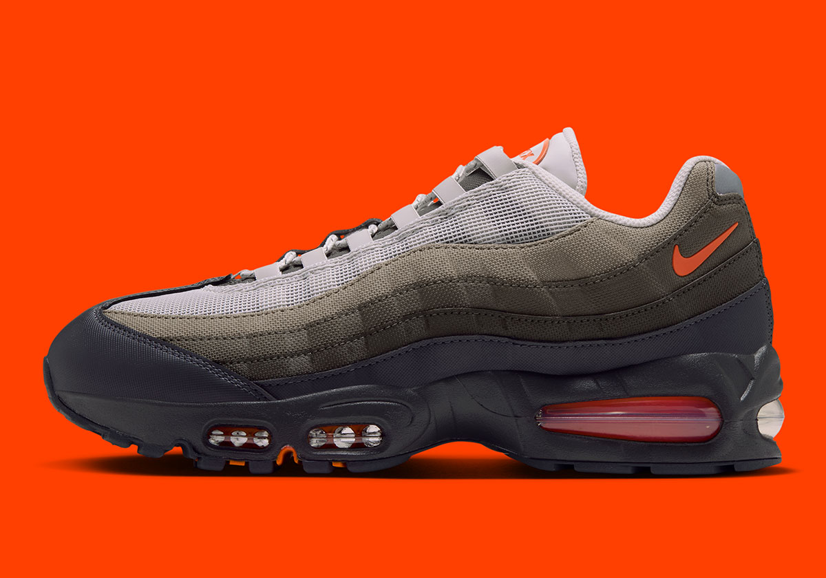 Nike Air Max 95 Light Bone Anthracite Dark Loden Safety Orange Iq7128 003 2
