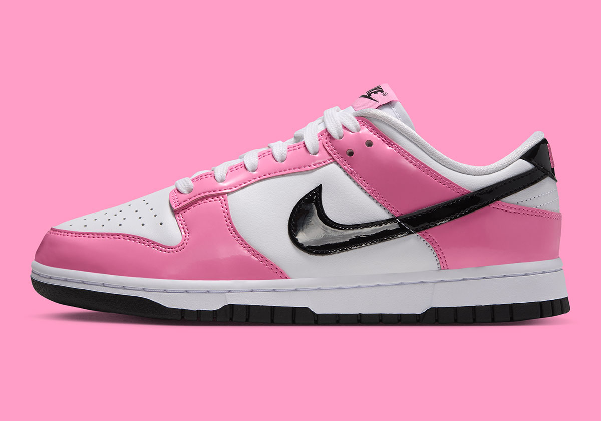 Nike Dunk Low Pink Spell Black Patent Ir2417 601 1