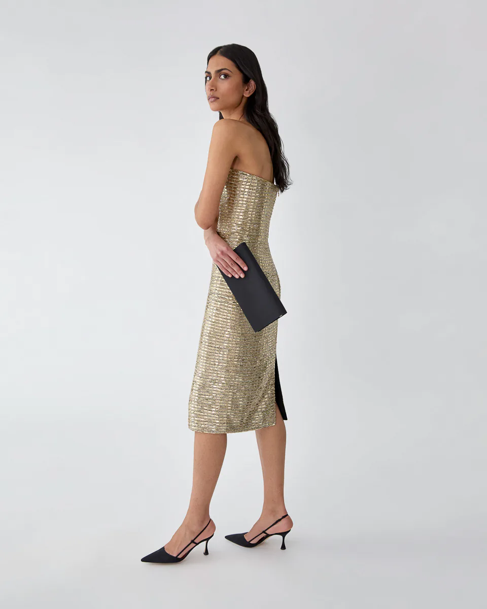 Carolina Herrera Pats Silk Faille Clutch