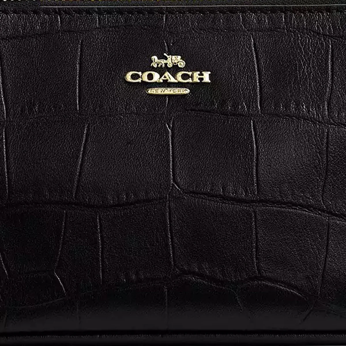 Coach Nolita 19 embossed crocodile-Gold-Black Coach Nolita 19 embossed crocodile Gold Black