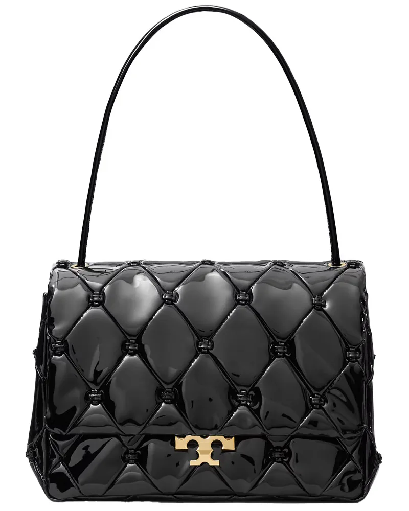 Tory Burch Bunny Knot Bag Black Patent