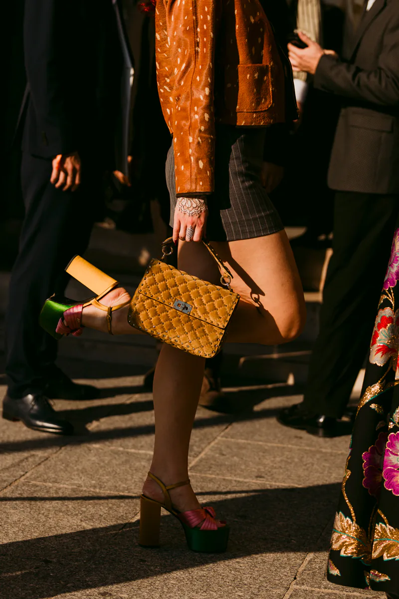 Valentino Garavani Rockstud Spike Medium Suede Bag in Havana Beige
