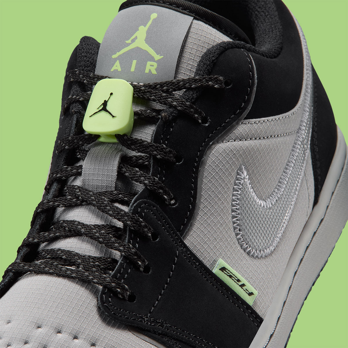 Air Jordan 1 Low Light Smoke Grey Black Reflect Silver Barely Volt Ir2049 001 8