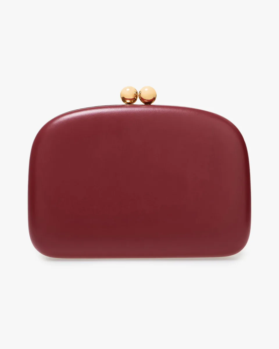 Carolina Herrera Vega Leather Clutch