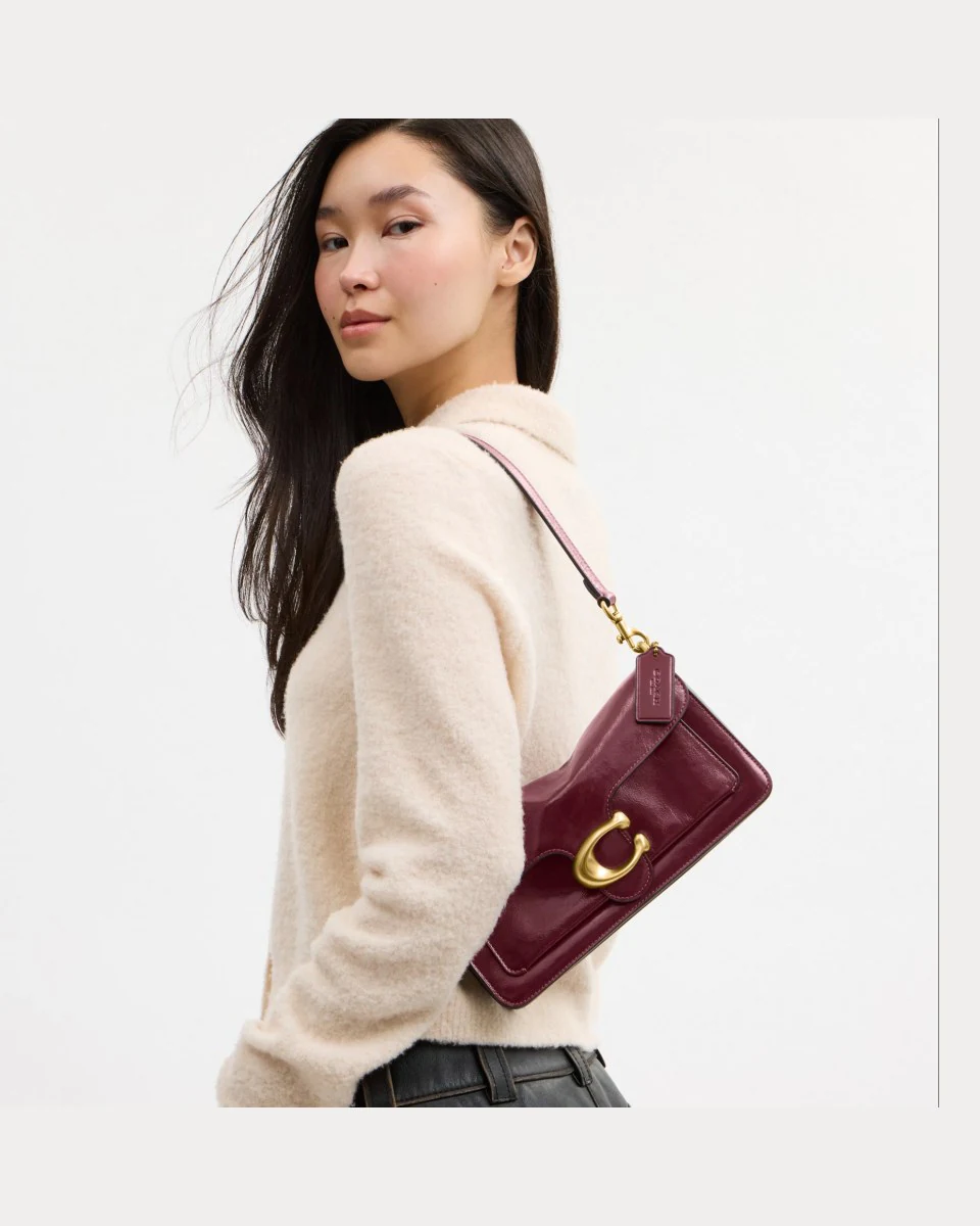 Coach Tabby Shoulder Bag 26 in Brass/Dark Cherry