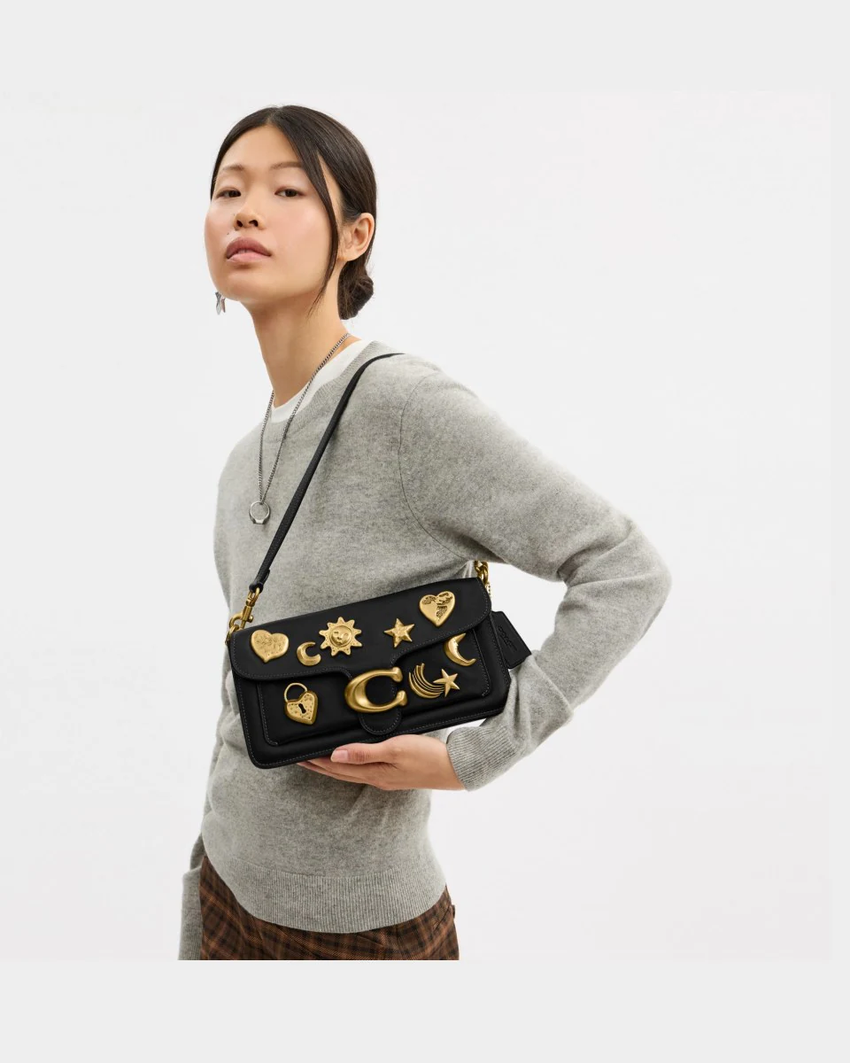 Coach Tabby Shoulder Bag 26, Inspired by Shan Yichun in Brass/Black
