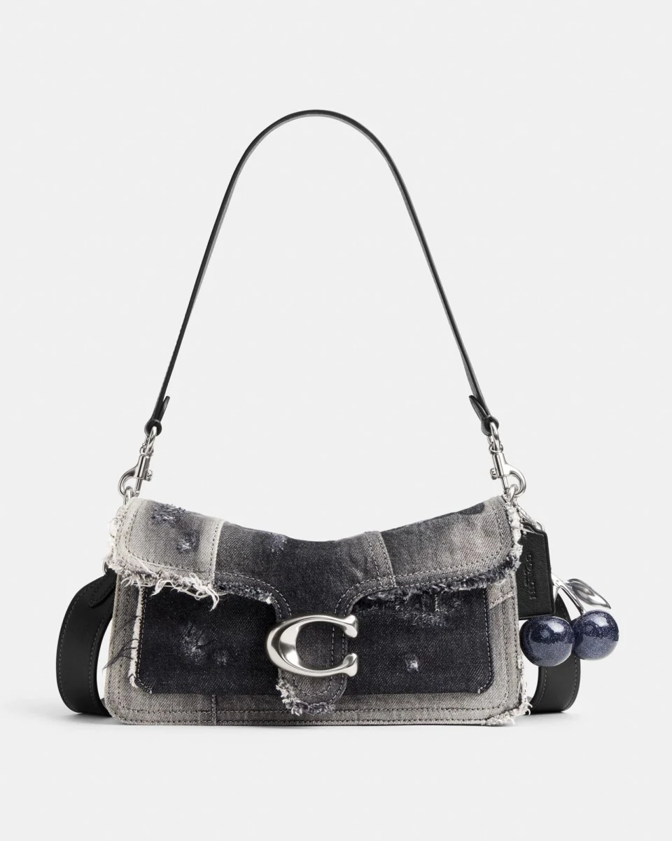 Coach Tabby Shoulder Bag 26, Inspired by Soyeon in Silver/Black
