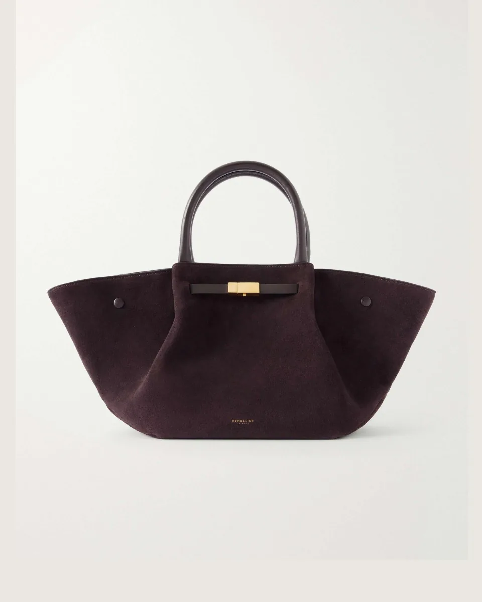 DeMellier The Midi New York Midi suede tote - burgundy - One Size