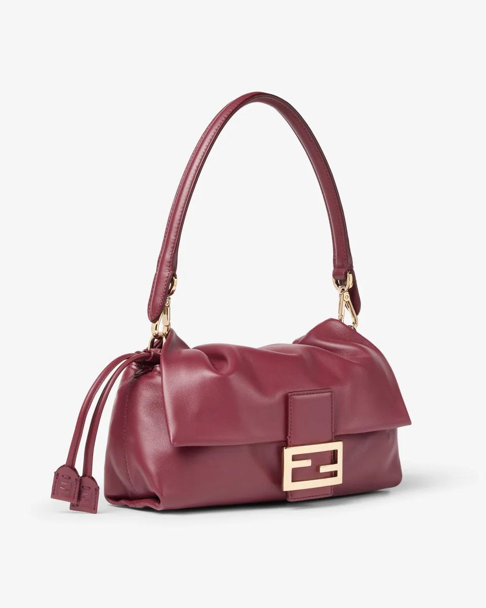 Fendi Baguette Soft Medium Dark red nappa leather bag