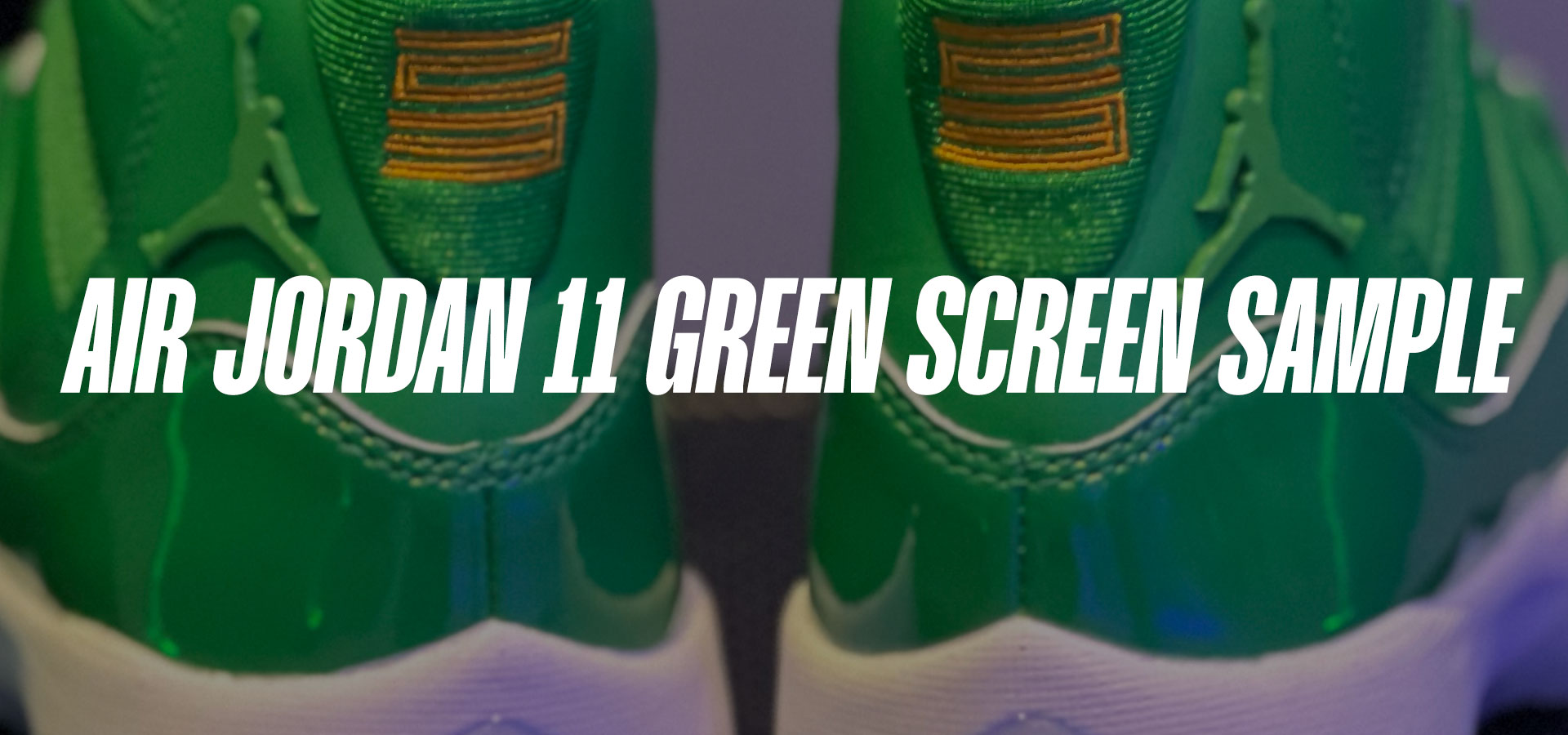 Jordan 11 Green Screen Sample Banner