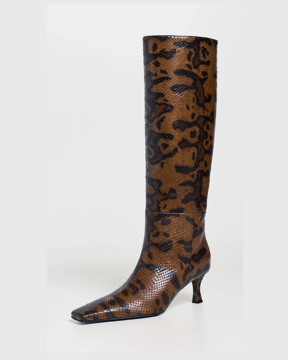 Proenza Schouler Trap Boots In Embossed Python